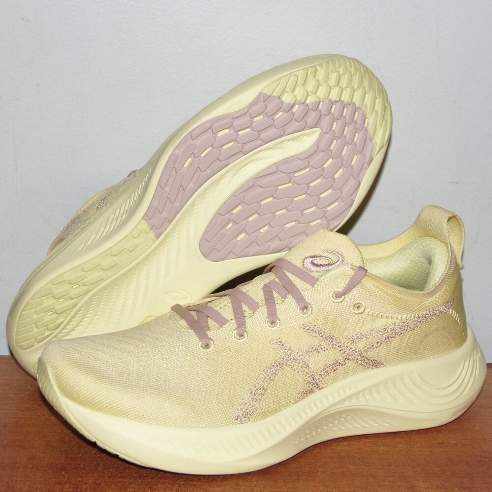 Asics Nimbus Mirai Running Shoes Mens 11 11.5 Huddle Yellow Mineral Beige